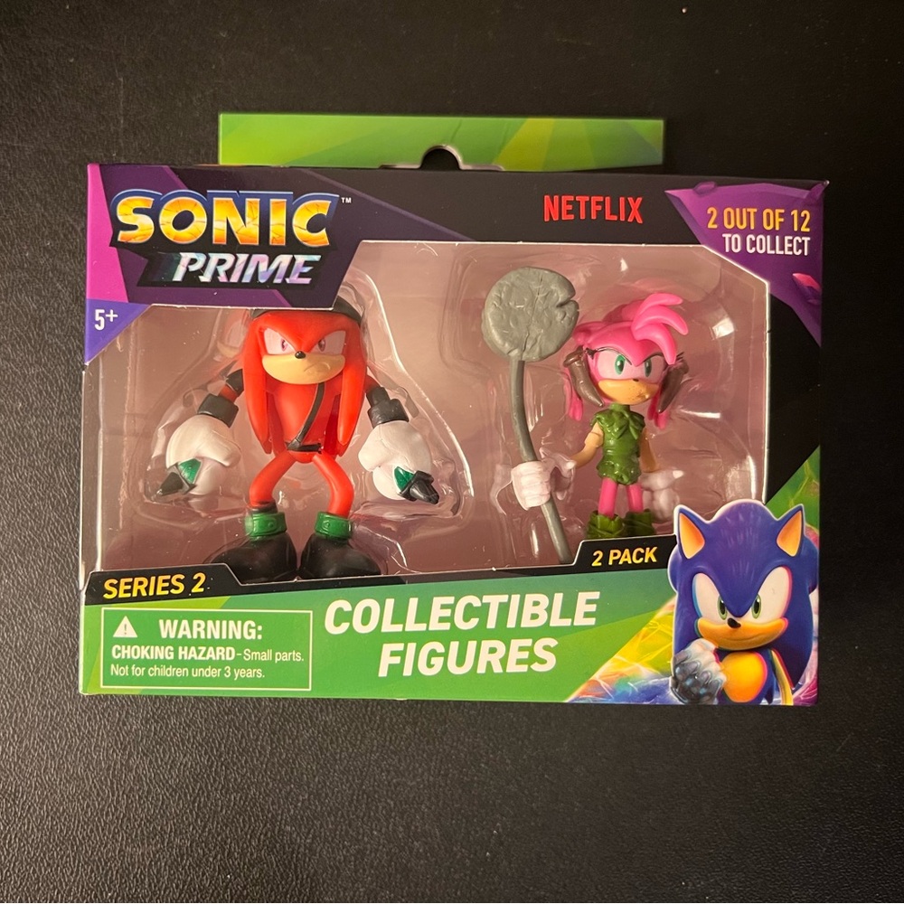 Sonic Prime Series 2 Knuckles & Amy 2.5" Figure 2-Pack SEGA Netflix - Brand New